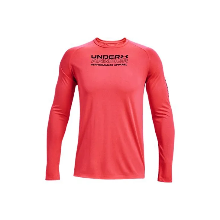 Under Armour Straight Long Sleeved T Shirt Men's Red-0