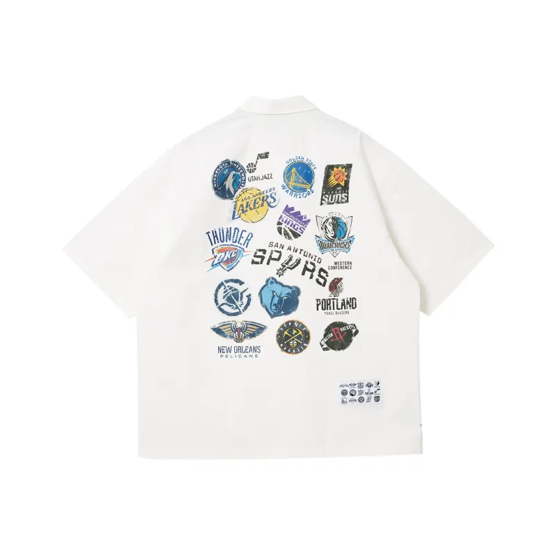 JACK JONES· x NBA JACK&JONESxNBA Spring Summer Shirt Men's A06 Raw White-1