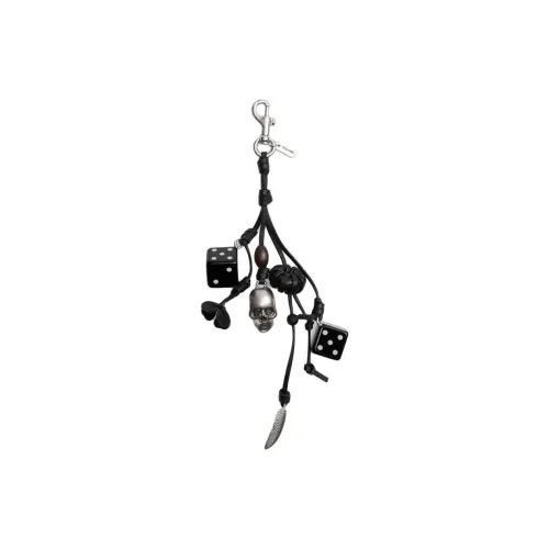 COACH Leather Keychains Women's Black