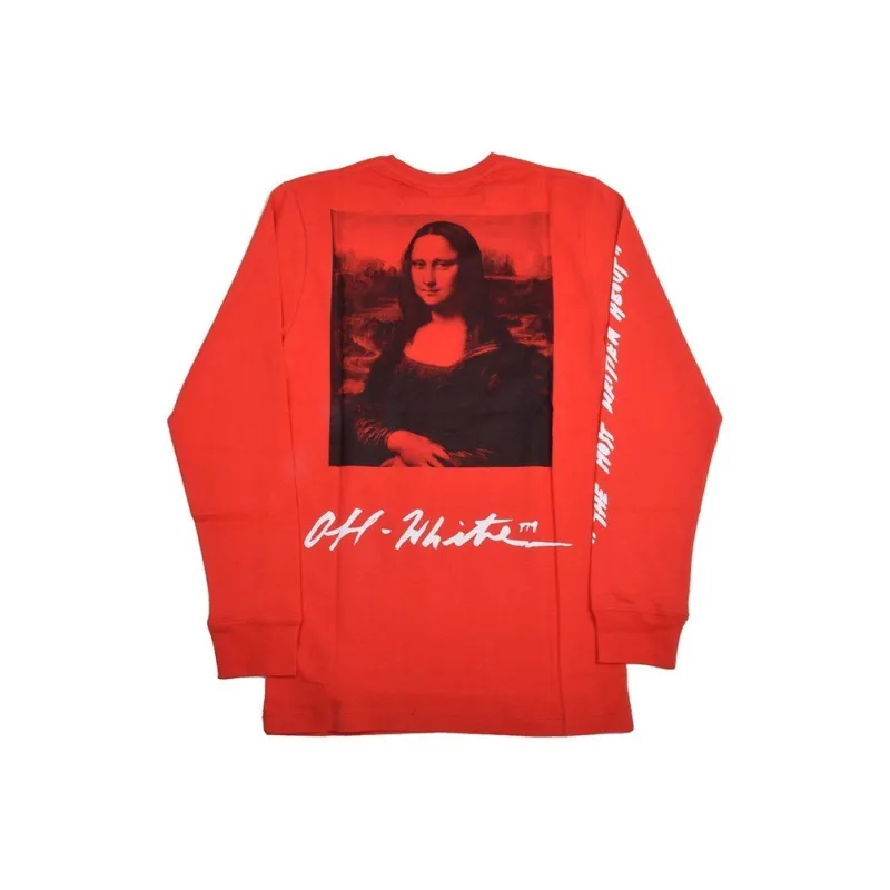OFF WHITE Monalisa Graphic Print L/S T Shirt-0
