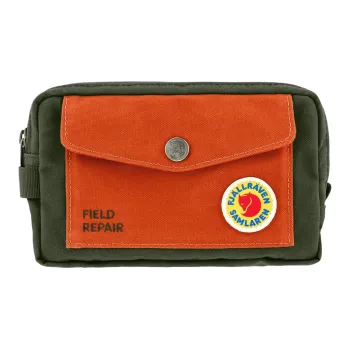 Fjallraven Recycled Polyester Storage Bag Unisex Olive Green & Orange