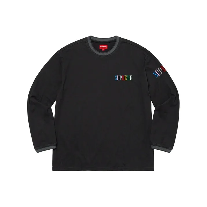 Supreme Multi Color Logo L/S Top-0