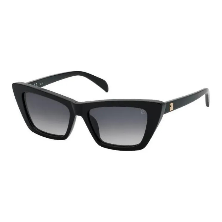 TAOSIXIONG Plastic Rectangular Sunglasses Women's Black-0