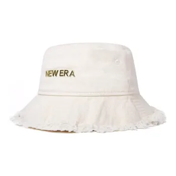 New Era Polyester, Cotton, Recycled Cellulose Fiber Bucket Hats Unisex Chromium White