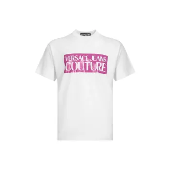 VERSACE JEANS COUTURE T Shirts Men White Pink