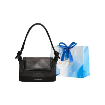 ROUNDOT PU Crossbody One Shoulder Handbags Women's Black/Blue/Checkered Black/Checkered White