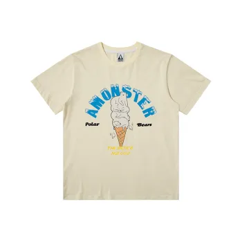 AMONSTER Straight T-Shirt Unisex Milk Tea Beige