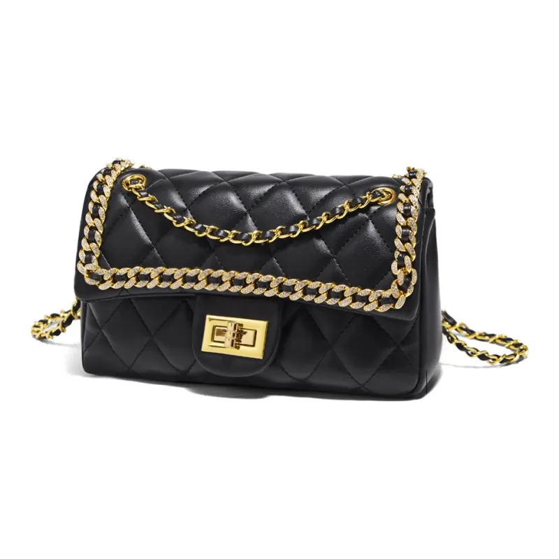 Safiya Synthetic Leather Shoulder Bag, Crossbody Bag Regular Women's Ecru/Black-6