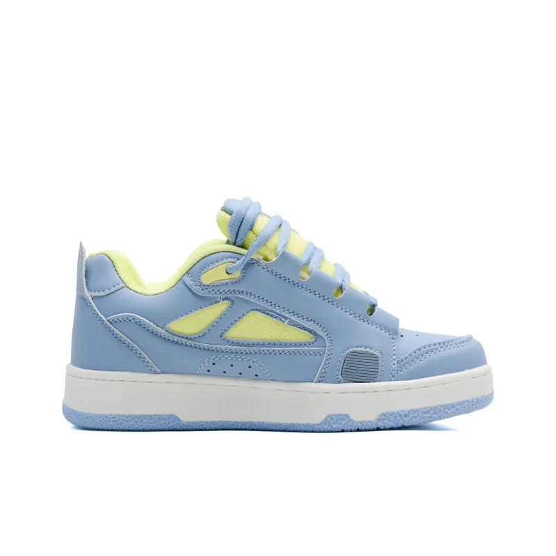 KAAVER OTTO Cushioned Wear Resistant Lightweight Breathable Skateboard Shoes Unisex Blue Yellow-4