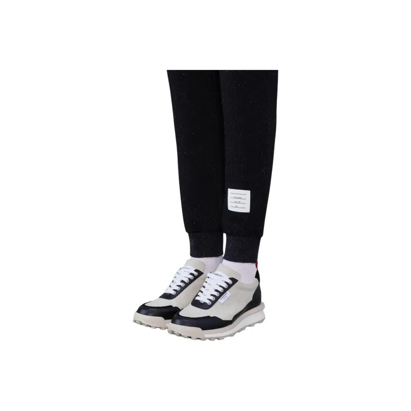 THOM BROWNE Flecked Knitted Track Pants-2