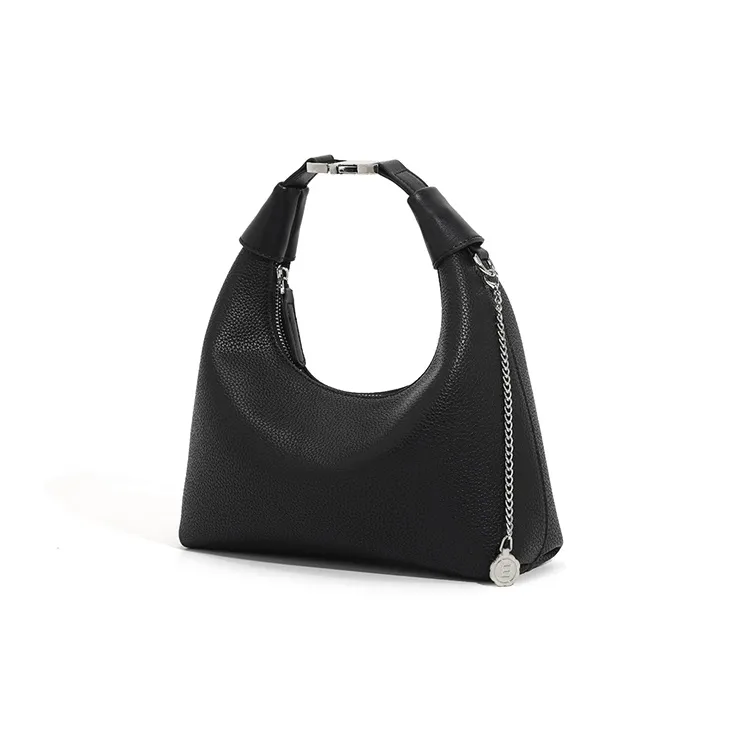 Vigno Synthetic Leather Shoulder Bag Crossbody Bag Women's Ecru/Pink/Elephant Gray/Black-8