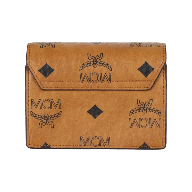 MCM Canvas Card Holder Mini Unisex Cognac-2