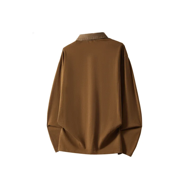 WISOZZ Polo Shirts Men Coffee-1