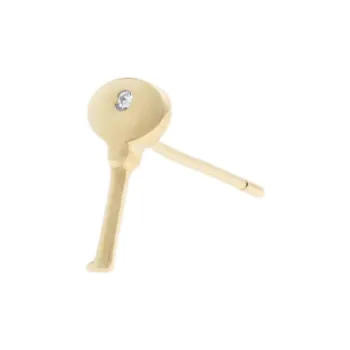 COACH 14K Gold Diamond Stud Earrings Women's Gold