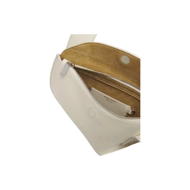 Alexander McQueen Grained Calfskin Shoulder Bag Women's Cream-4