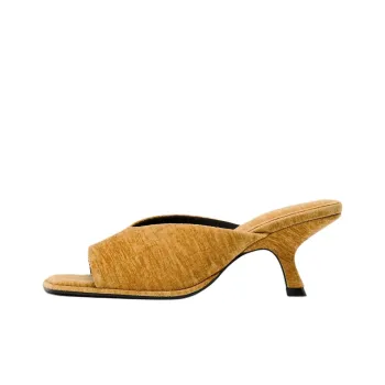 ZARA Abrasion Resistant Slide Slippers Women's Brown