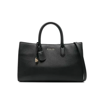 MICHAEL KORS Scarlett Leather Tote Bag Shopping Bag Shoulder Bag Handbag Medium Size Women's Black