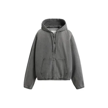 ZARA Denim Jackets Men Gray