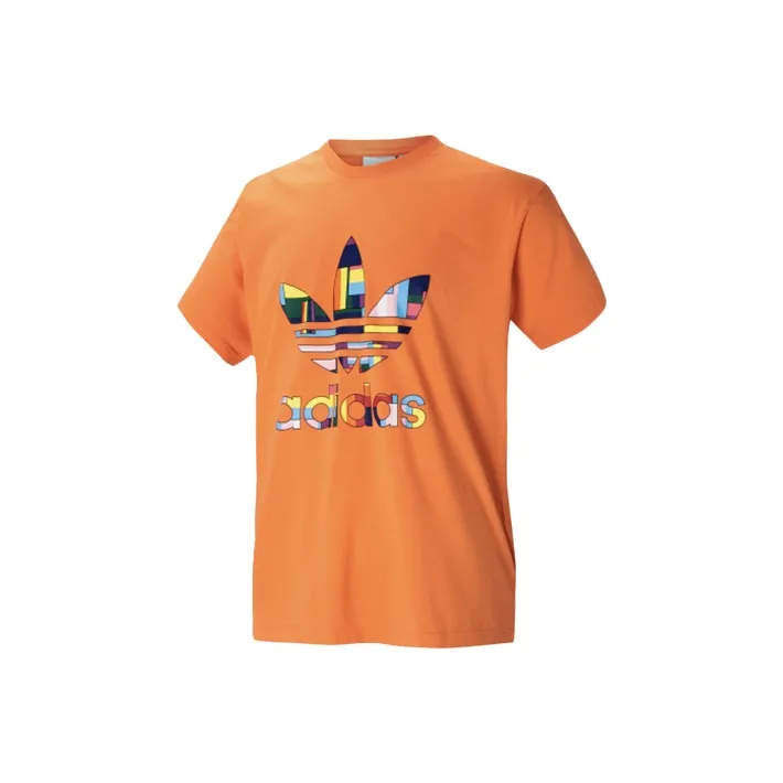 Adidas Originals Set in Sleeve T Shirt Men's Orange-0