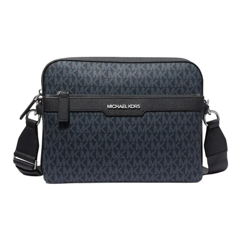MICHAEL KORS COOPER Artificial Leather Shoulder Bag, Crossbody Bag Men's Dark Blue-0
