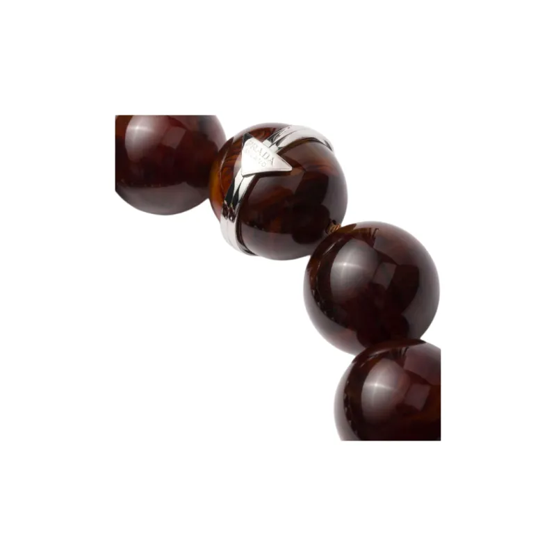 PRADA Ochre Necklaces Women's Brown-1