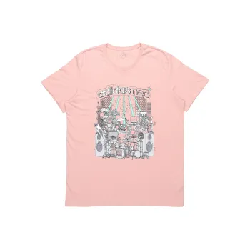 Adidas Neo Set in Sleeve T Shirt Men's Pink