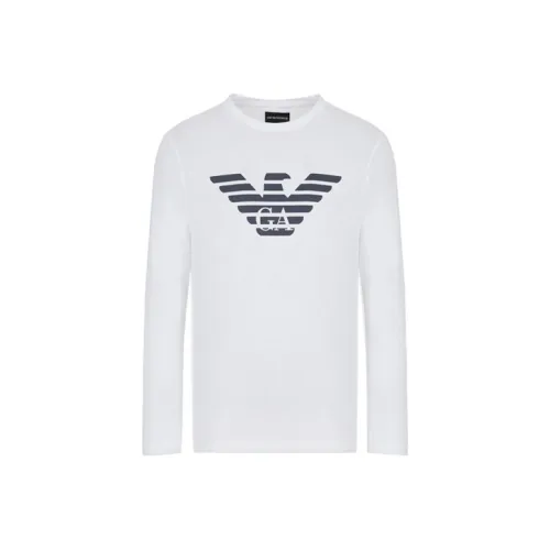 EMPORIO ARMANI Pima jersey Jumper With Printed Logo