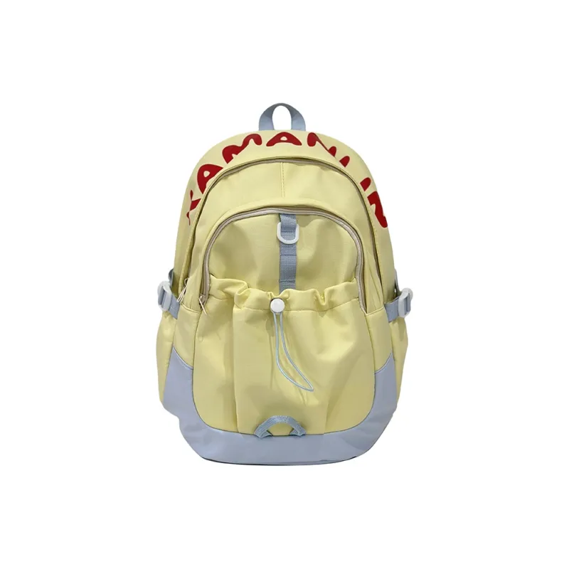 URBAN FOREST Nylon Backpack Unisex Yellow/Blue/Pink/Black/White-8