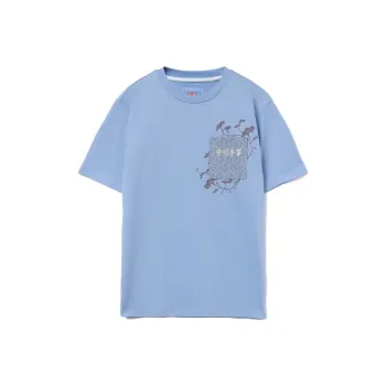 LiNing Sports Basketball Collection T Shirts Men Rusty Blue