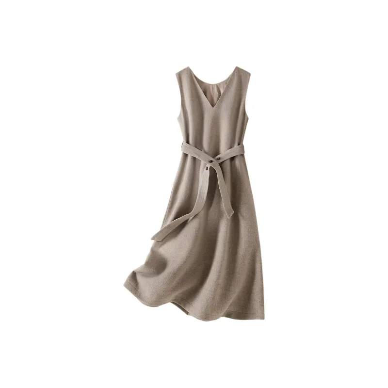 IHIMI Sleeveless Dress Women's Oat-2