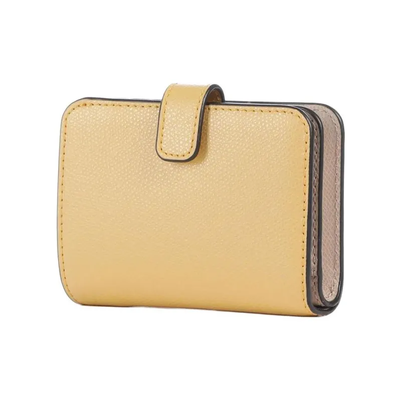 Furla Grain Leather Wallet Small Size Women's Yellow-1
