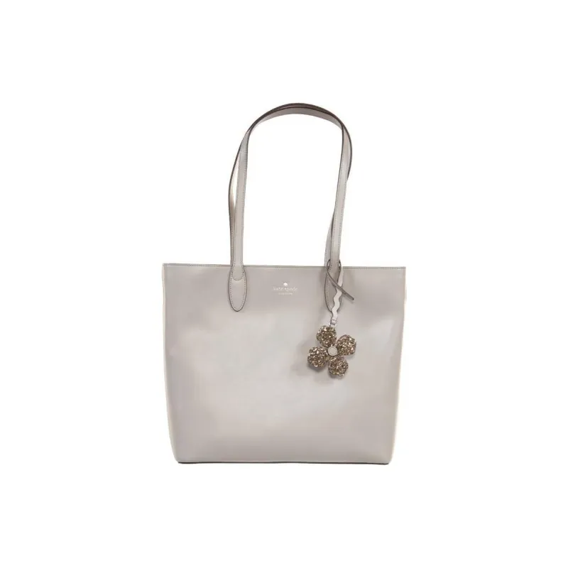 Kate Spade Smooth Leather Tote Bag Shopping Bag Handbag Medium Size Women's Soft Taupe-1