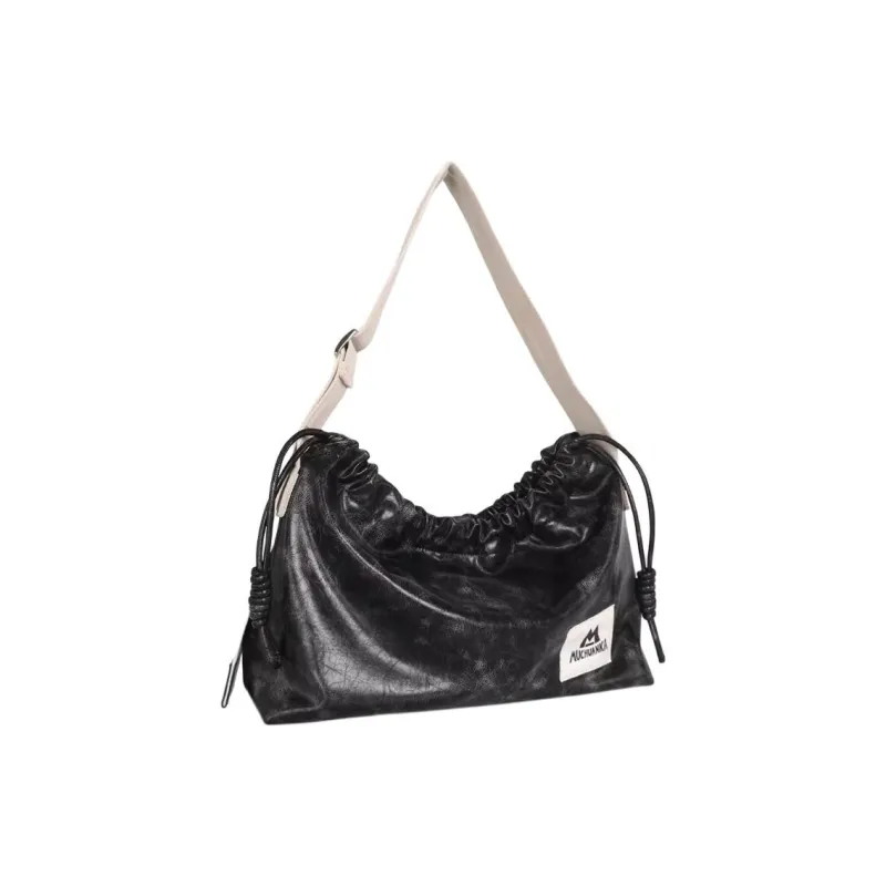Kikawa Card Synthetic Leather Tote Bag, Shopping Bag, Shoulder Bag Medium Size Women's Black-1