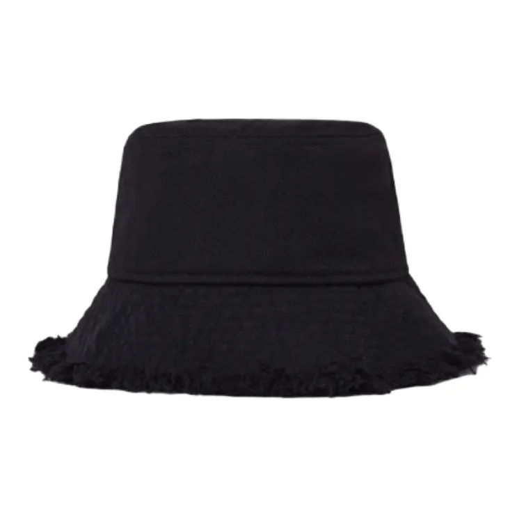 New Era Cotton, Polyester, Regenerated Cellulose Fiber Bucket Hats Unisex Black-2