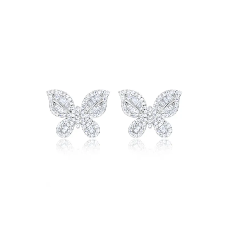 BING STUDIO 925 Silver Needles Stud Earrings Women's-0