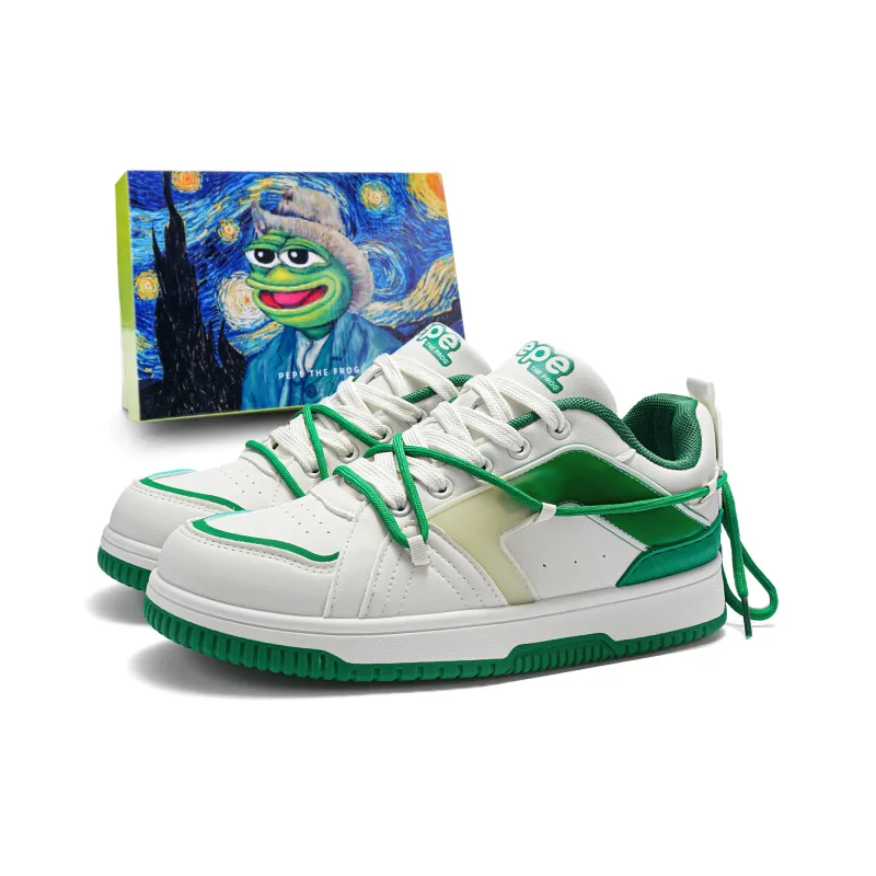 Pepe The Frog Cushioning Quick Dry Abrasion Resistant Breathable Height Increasing Low Top Skateboard Shoes Unisex-21