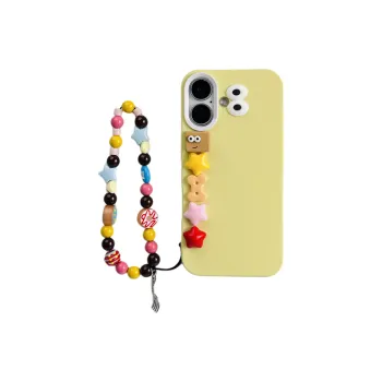 Wei Xin TPU Material 3D Effect Cookie Five Pointed Star Bracelet Phone Cases Compatible With IPhone 16/15/14/13/Pro/Mac