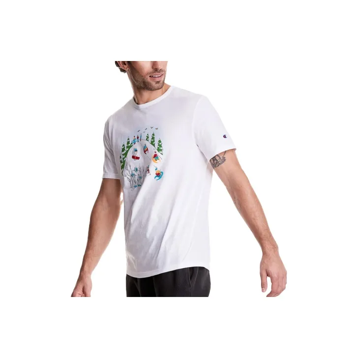 Champion T-Shirt Unisex White US Version-0