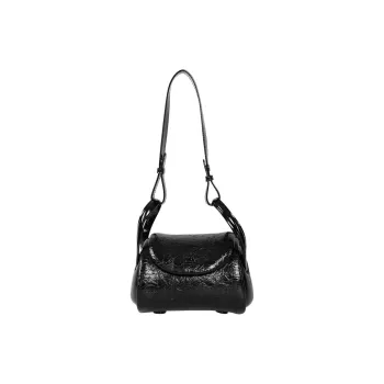 Kikawa Card Synthetic Leather Shoulder Bag Small Size Women's Black