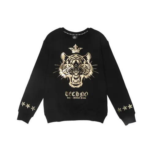 TCH [Ole Style]Best Selling Tiger Head Collection Pyrography Print Pullover Sweatshirt Long Sleeved T Shirt Unisex