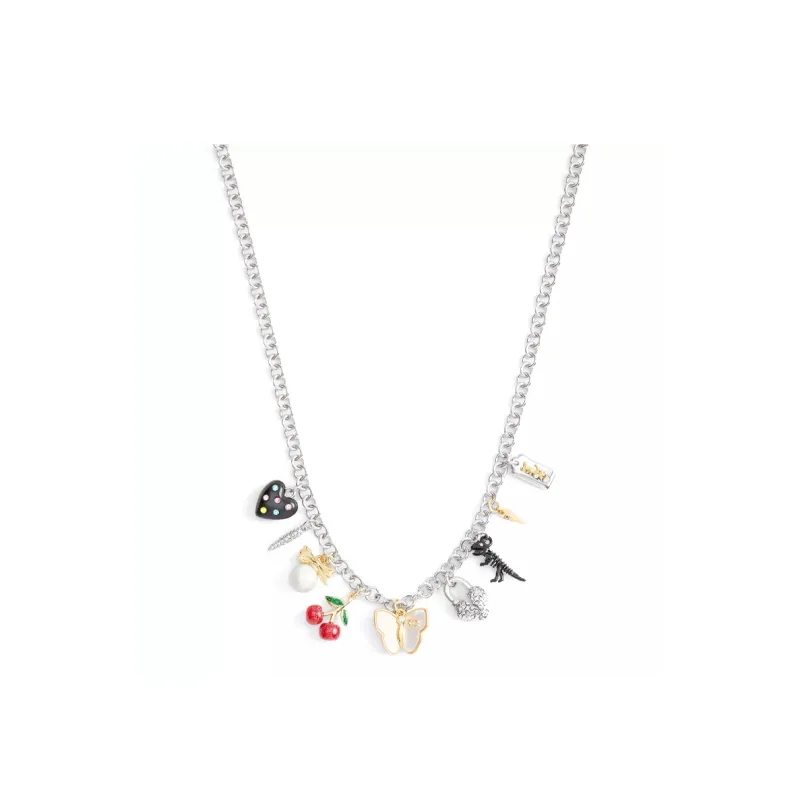 COACH Brass Plated Necklaces Women's Silver-1