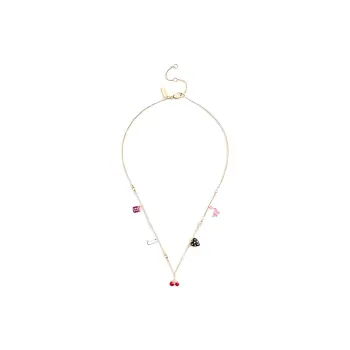 COACH Brass Plated, Resin, Glass, Cubic Zircon Necklaces Women's Gold