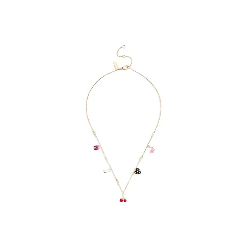 COACH Brass Plated, Resin, Glass, Cubic Zircon Necklaces Women's Gold-0