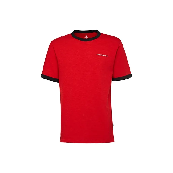 Converse Slub Ringer T Shirt Men's Red-0