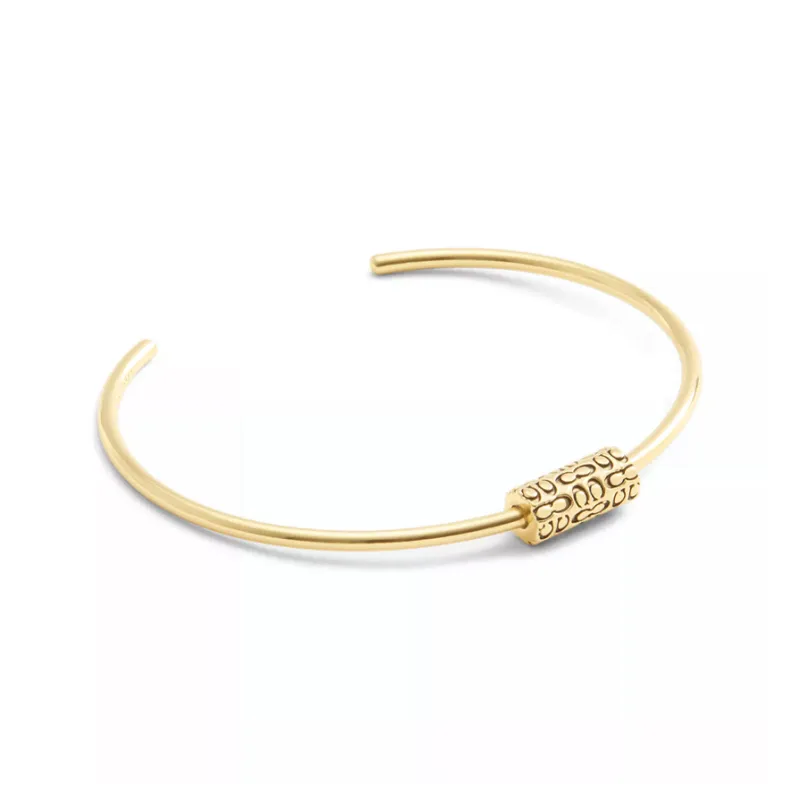 COACH Brass Plated Bangles Women's Gold-0