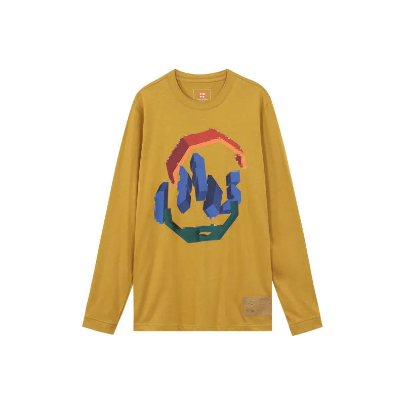 LiNing T Shirts Men Mist Copper Yellow-0
