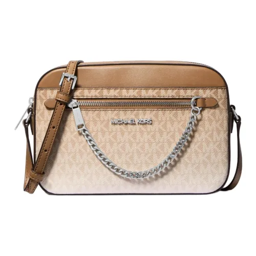 MICHAEL KORS Jet Set Item Artificial Leather Shoulder Bag Tubas Women's Camel & White