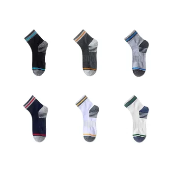 H YXIANG Mid Calf Socks Unisex 6 Pack