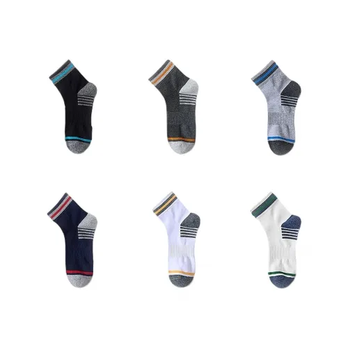 H YXIANG Mid Calf Socks Unisex 6 Pack