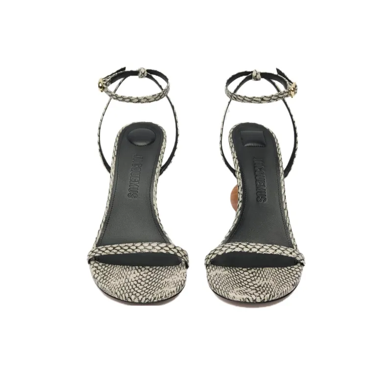 Jacquemus Bisou Strap Sandals 9cm Women's Light Umber-3